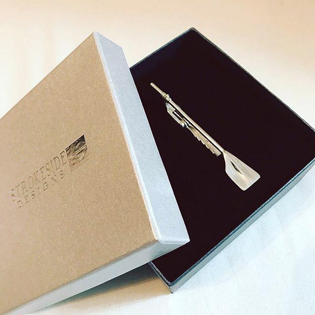 Rowing Cleaver Oar Tie Tack - Strokeside Designs Rowing jewelry- Rowing Gifts Ideas- Rowing Coach Gifts