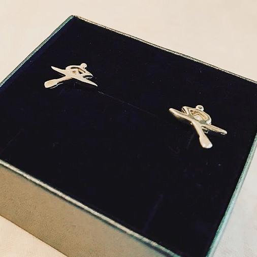 Rowing Oarsman Stud Earrings - Strokeside Designs Rowing jewelry- Rowing Gifts Ideas- Rowing Coach Gifts