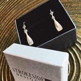 Rowing Small Blade Hanging Earrings - Strokeside Designs Rowing jewelry- Rowing Gifts Ideas- Rowing Coach Gifts