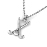 Field Hockey Crossed Sticks Pendant