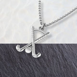 Field Hockey Crossed Sticks Pendant