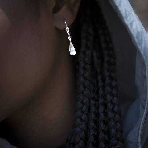 Rowing Small Blade Hanging Earrings - Strokeside Designs Rowing jewelry- Rowing Gifts Ideas- Rowing Coach Gifts