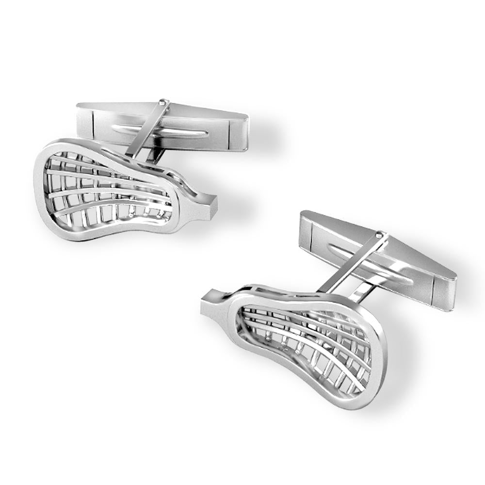 Lacrosse stick head cufflinks-  lacrosse jewelry - Lacrosse GIfts For Coaches