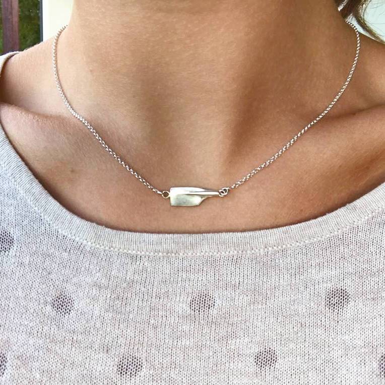 Rowing Chain Necklace - Strokeside Designs Rowing jewelry- Rowing Gifts Ideas- Rowing Coach Gifts