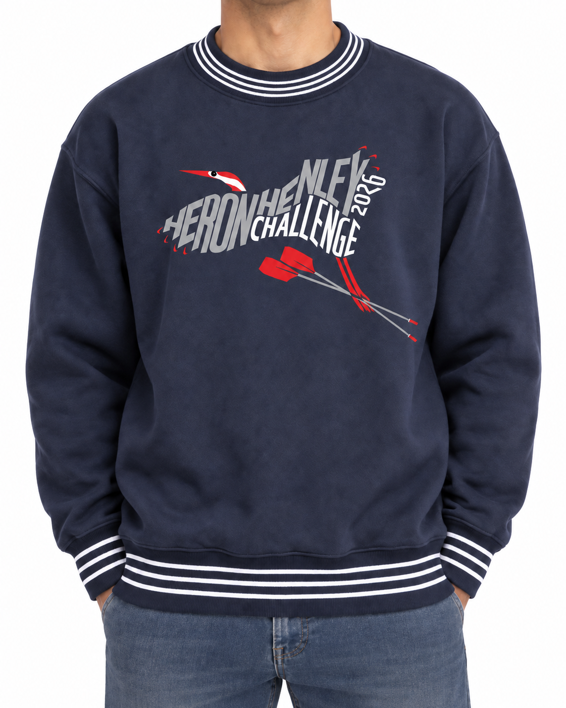 Heron Henley Challenge Weekender Crewneck front view