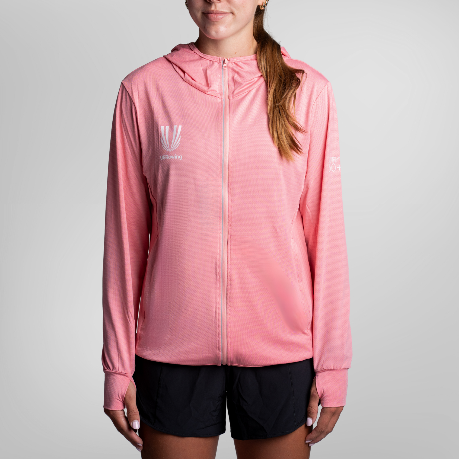 UPF 50+ Hoodie Full-Zip USRowing