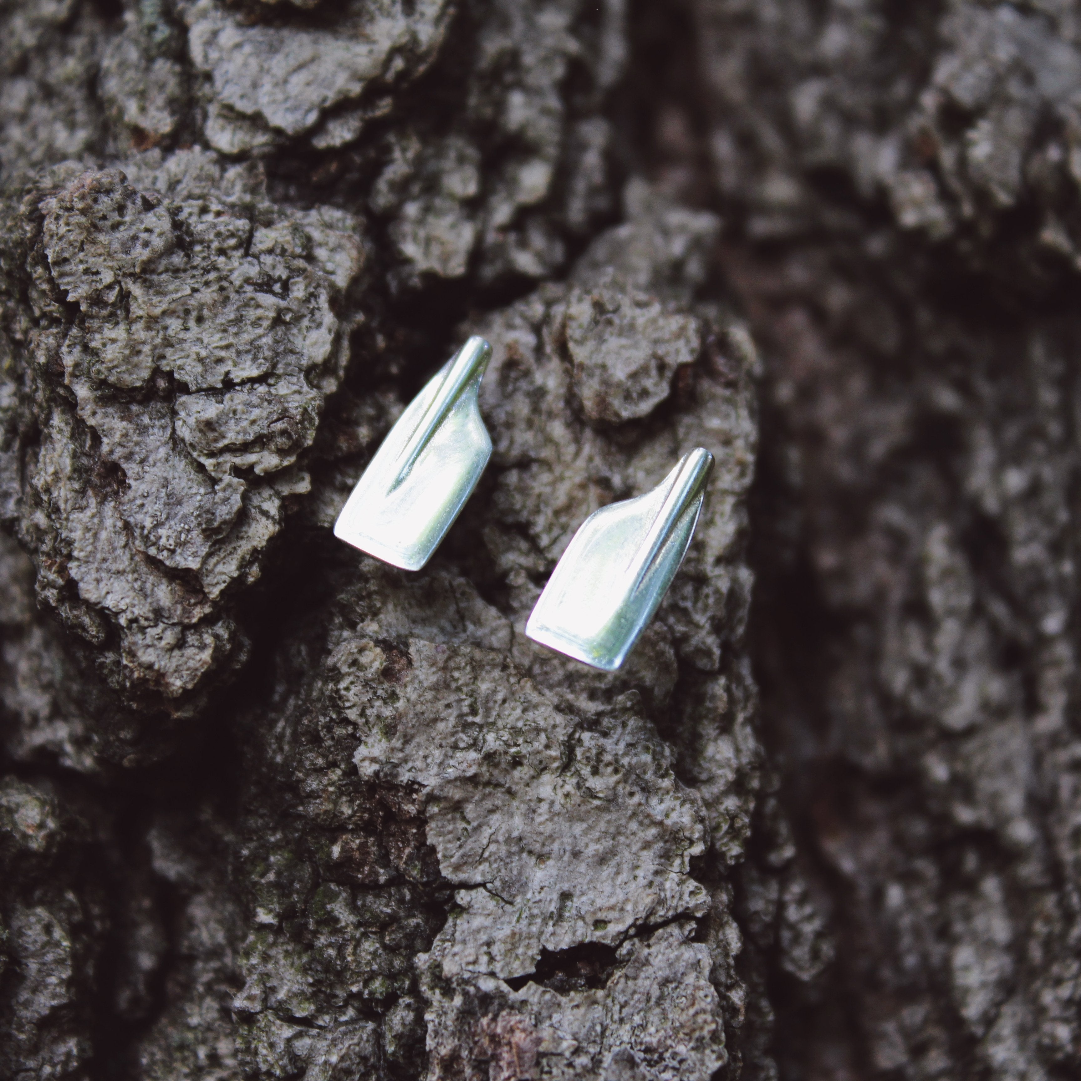 Rowing Cleaver Oar Stud Earrings - Strokeside Designs Rowing jewelry- Rowing Gifts Ideas- Rowing Coach Gifts