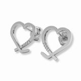 Ice Hockey Heart Stud Earrings