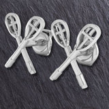 Lacrosse Wooden Stick Earrings