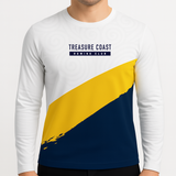 TCRC Men's Base Layer Long Sleeve UPF50+ Yellow/Navy