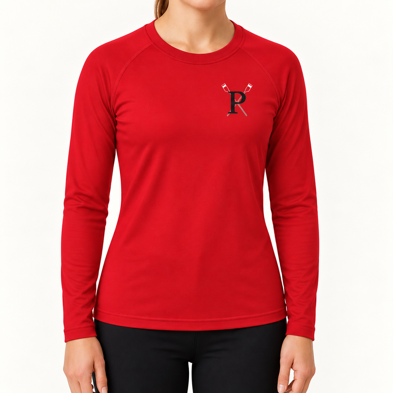 Pacific Rowing Women's Base Layer Long Sleeve UPF50+ - Red - front