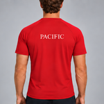 Pacific Rowing Men's Base Layer Short Sleeve UPF50+ - Red — back view