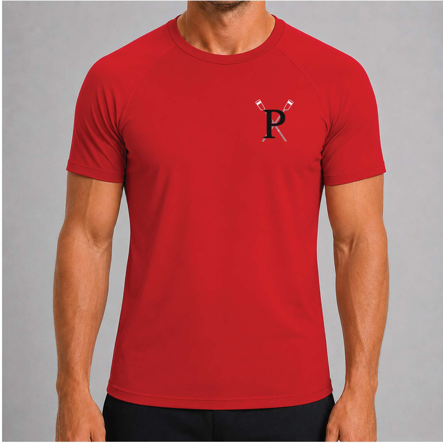 Pacific Rowing Men's Base Layer Short Sleeve UPF50+ - Red - front