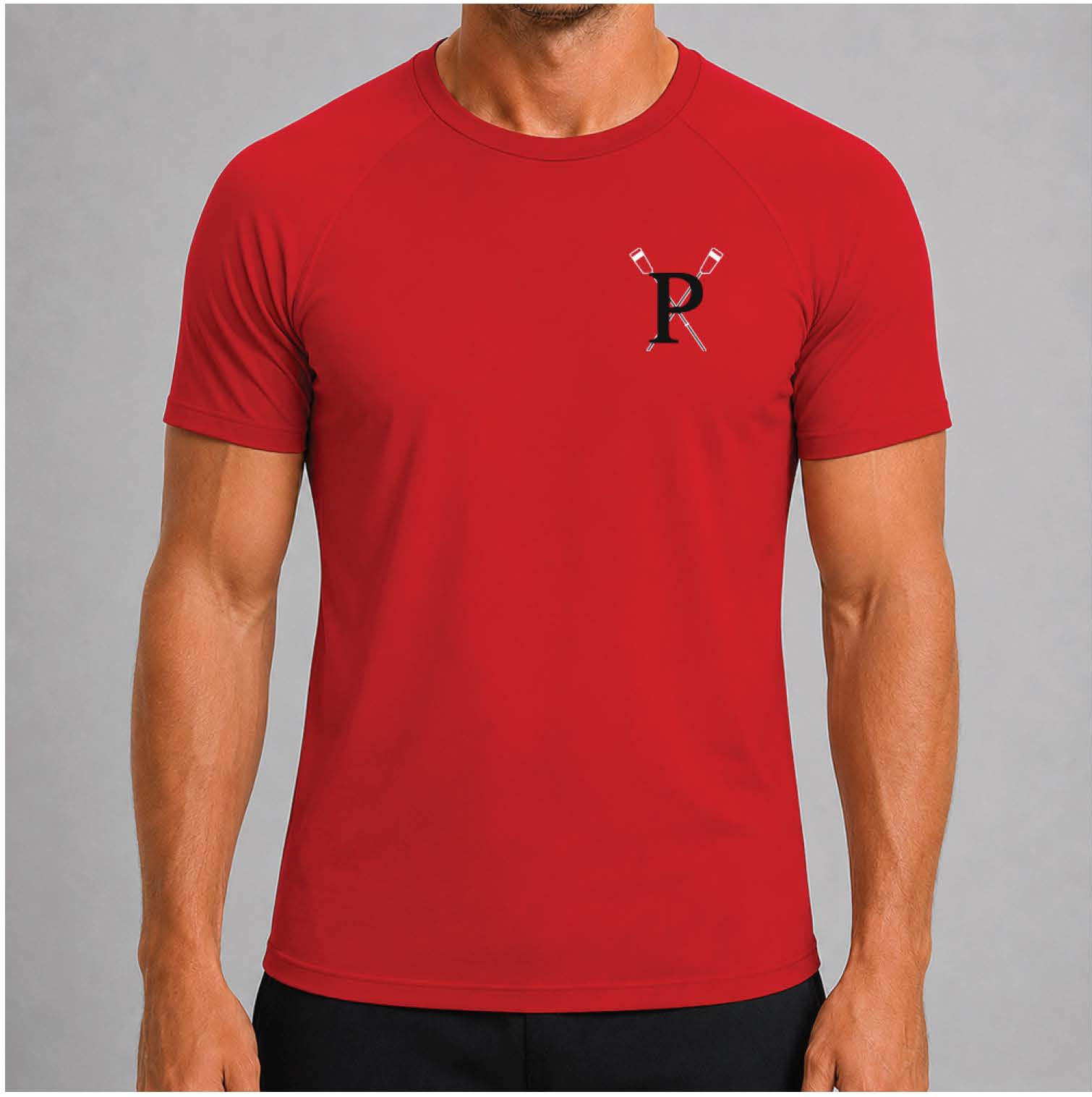 Pacific Rowing Men's Base Layer Short Sleeve UPF50+ - Red - front