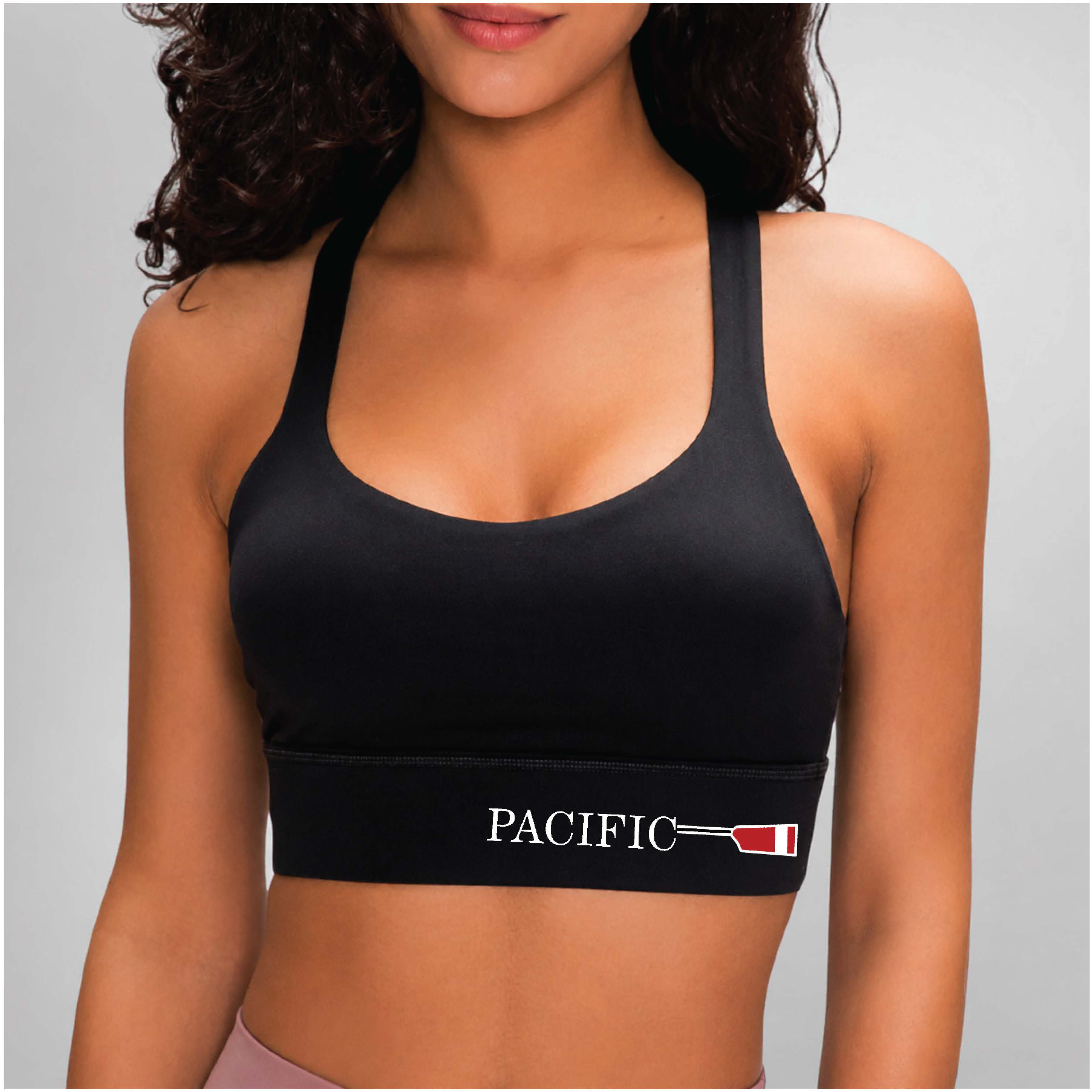 Pacific Rowing Women's Criss-Cross Bra - Black - front