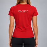 Pacific Rowing Women's Base Layer Short Sleeve UPF50+ - Red — back view