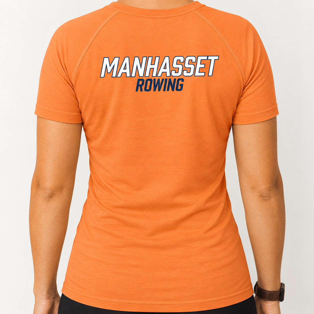 Manhasset Crew Women's Hi-Vis Base Layer Short Sleeve UPF50+ – back view