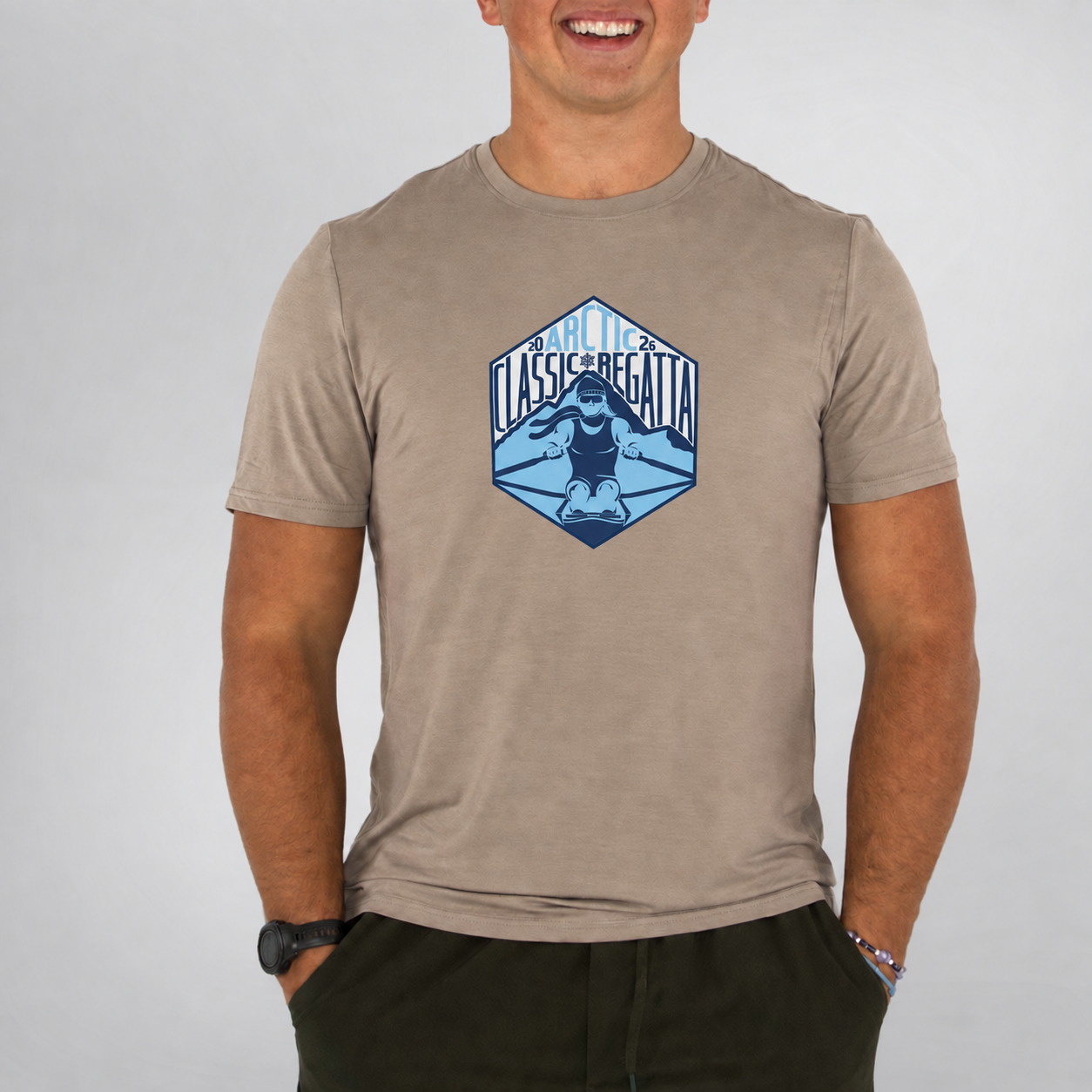Arctic Classic Regatta Bamboo Men's Tee — Coffee front