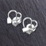 Canoe Paddle Heart Stud Earrings