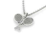 Tennis Double Racket Pendant