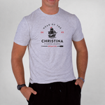 head of the christina bamboo tee — heather gray front
