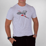 heron henley bamboo tee — heather gray front